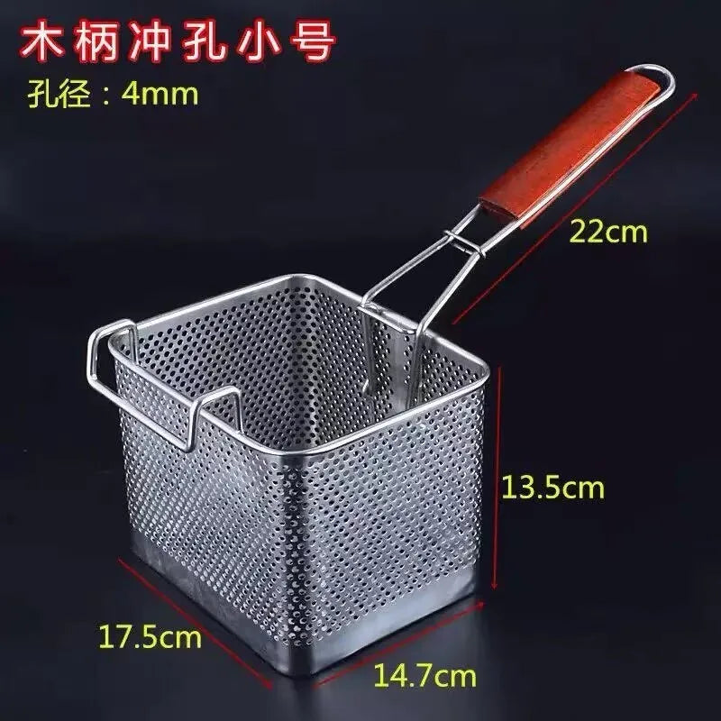 panier friture acier inoxydable maille fine poignées frites légumes