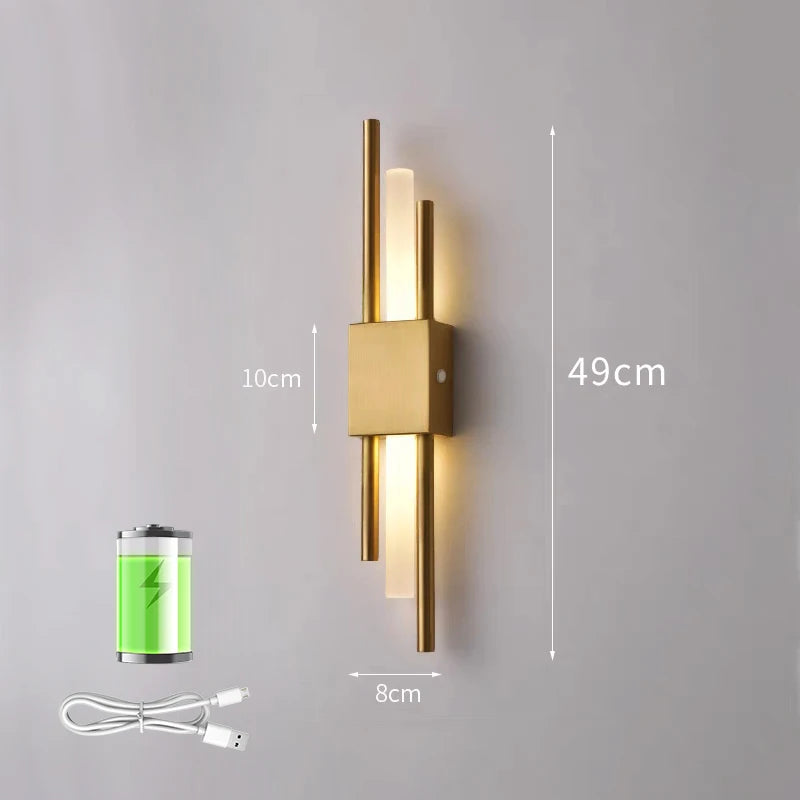 lampes murales modernes or blanc minimaliste fixées mur facile lumière blanche