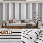 revêtement mural autocollant 3d grain bois moderne facile poser beige noir salon decoration