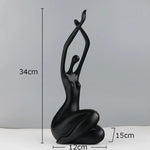 sculpture abstraite résine noire blanche rouge moderne minimaliste decoration art ornement finition autre
