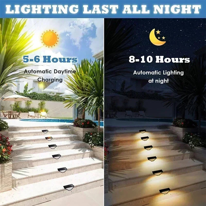 éclairage solaire escaliers led moderne 24watts ip65 810h heures decorationextérieur