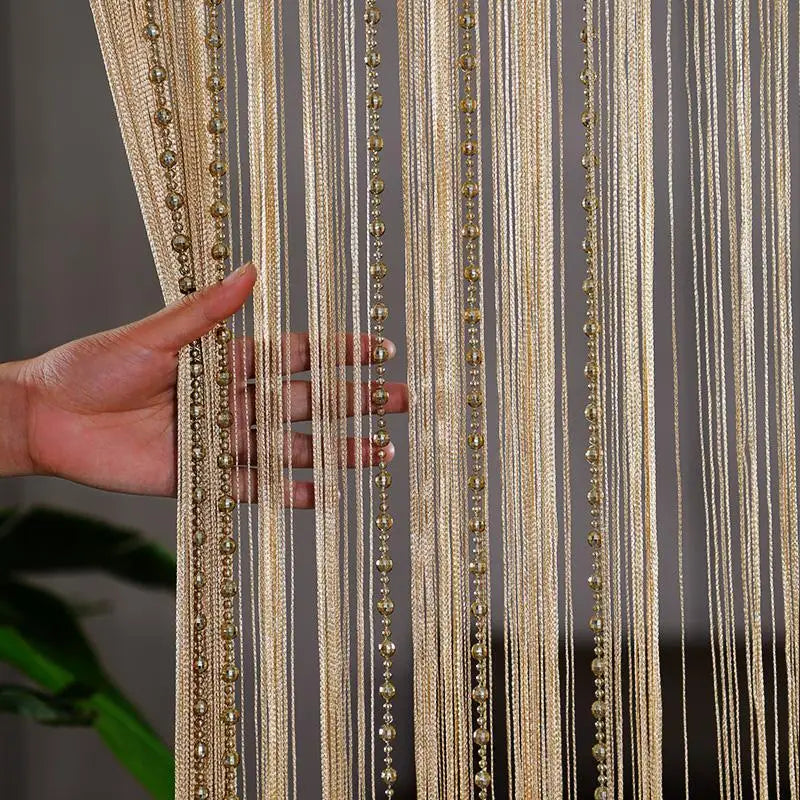 rideau porte doré moderne intérieur décoration ornement chambre salon festive