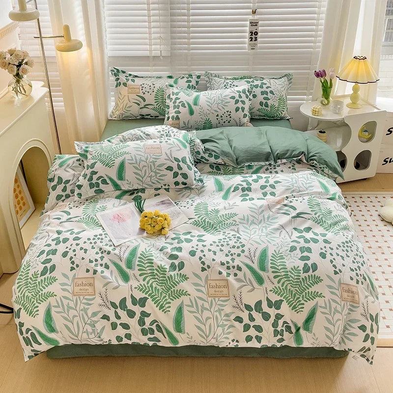 ensemble literie enfantin lapins coeurs rose blanc adorable housse couette taies oreillers drap carreaux
