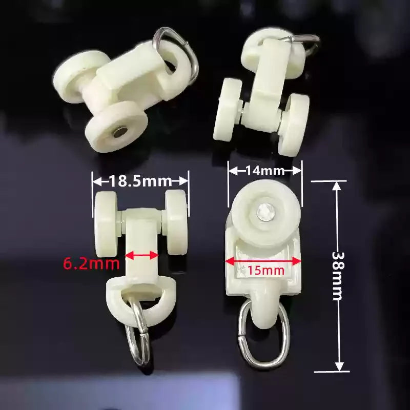 anneau métallique rondelle plastique clips rideau blanc noir rail rideau