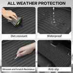 tapis sol voiture tesla model noir rayures horizontales moderne clips protection pieds