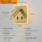 lampe murale led orientable prise usb moderne chambre cuisine entree