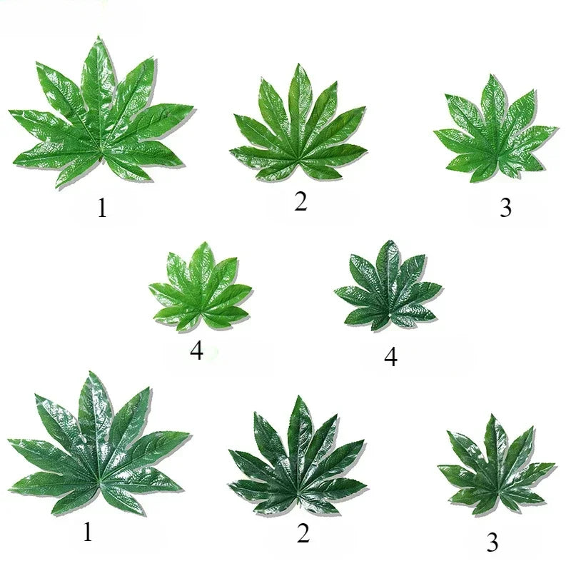feuilles artificielles vertes plante décoration extérieure pièces plastique naturellement stylées chambre