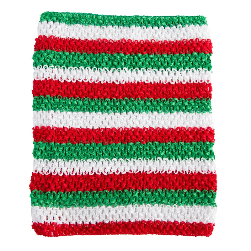 serviette crochet fait main motif rayures horizontales artisanale décoration maison enfant