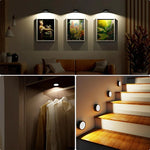 lampes led sans fil murales noires réglables télécommande moderne 10m²