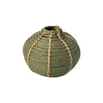 vase tissé rustique vert orange marron clair artisanal fleurs décoration maison