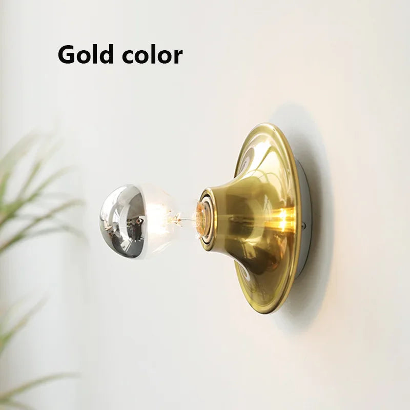 lampe murale moderne jaune rouge dorée minimaliste filament apparent fixée muralisée