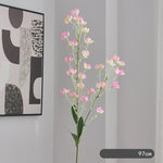 bouquet artificiel rose blanc décoration intérieure moderne minimaliste 97cm feuilles fleurs