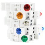 interrupteur led couleur rouge blanc vert moderne compact translucent fixation