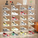 boîtes rangement chaussures transparentes pliables modernes respectueux environnement