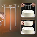 support gâteau transparent clips moderne stand plastique sans motif paille spacings rond