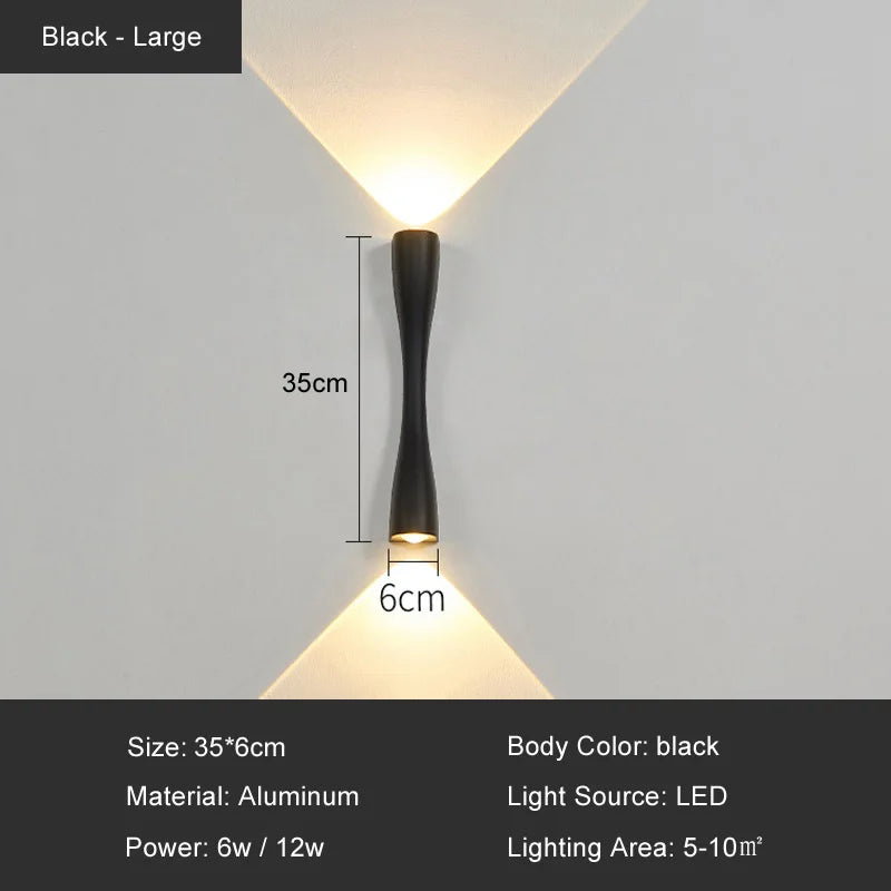 applique murale led or noir blanc moderne forme courbe contemporaine éclairage quotidien fixée mur