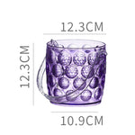 seau glace transparent moderne élégant bleu violet noir diamant acrylique poignée glaçons