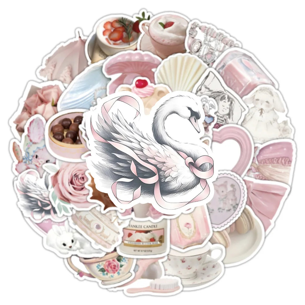 Stickers adhésifs waterproof réutilisables motifs fleurs animaux coeurs 10pc 30pc 50pc 100pc