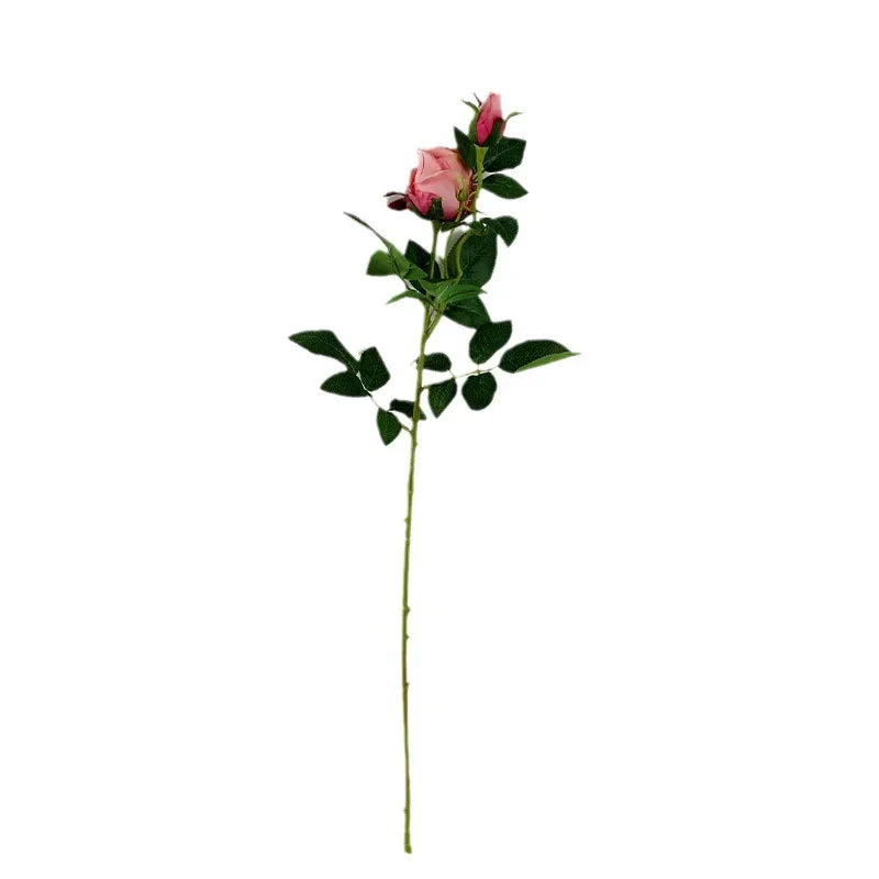 décoration maison bouquet fleurs artificielles roses ouvertes feuilles vertes réaliste anniversaire mariageintérieur