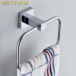 porte serviettes mural acier inoxydable finition lisse moderne argenté minimaliste serviette