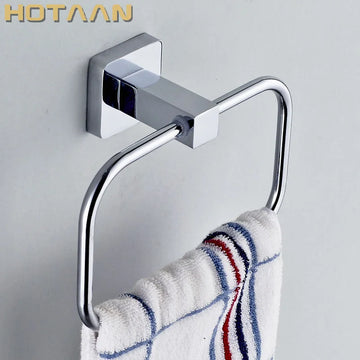 porte serviettes mural acier inoxydable finition lisse moderne argenté minimaliste serviette