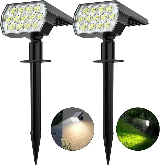 spots solaires ip65 étanches led noirs moderne autonomes modes éclairage contemporains