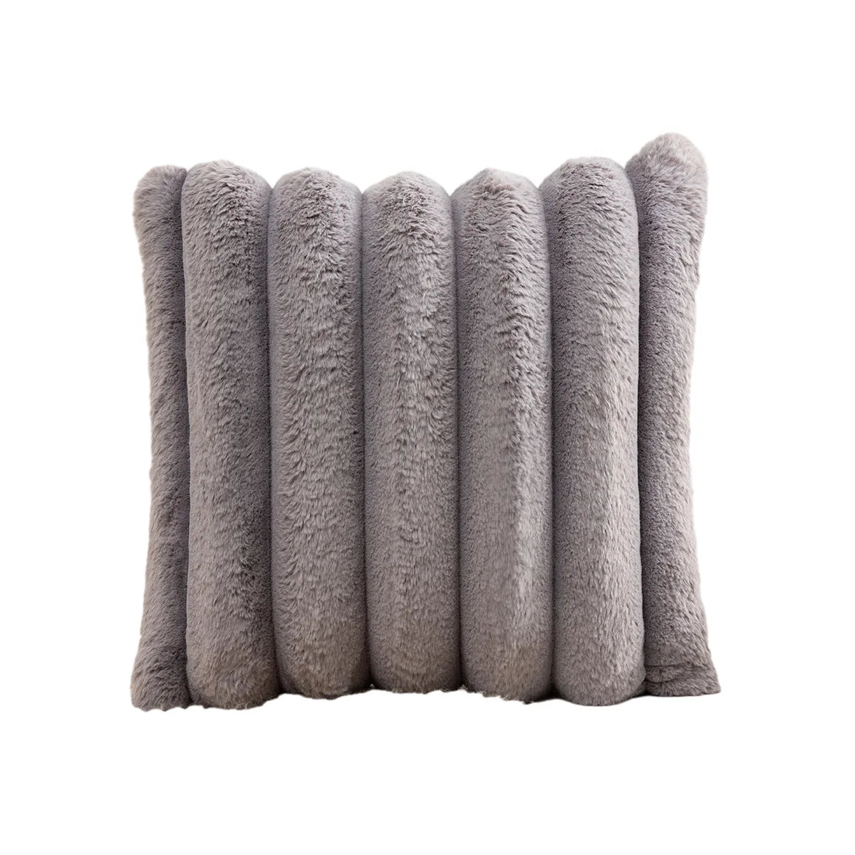 coussin peluche rayures horizontales moderne beige fixé lit décoration voiture