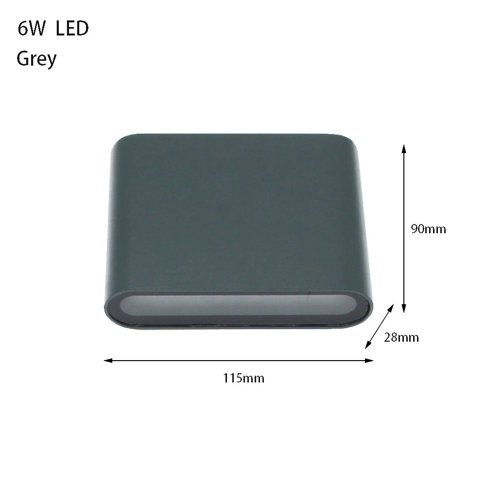 appliques murales led modernes extérieures aluminium blanc noir gris