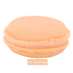 boîtes rangement forme macaron couleurs vert orange rose jaune créatif ludique capsules blanches vertes