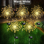 lumière solaire multicolore feu d'artifice moderne 90cm 150led 8modes patio halloween noël mariage