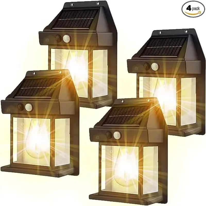 lampe solaire murale noire moderne ampoule led ip65 batterie lithium grille fenetre