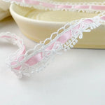 rubans décoratifs dentelle florale noir rose blanc coton polyester vintage shabby chicUsageId1 YardUsageId