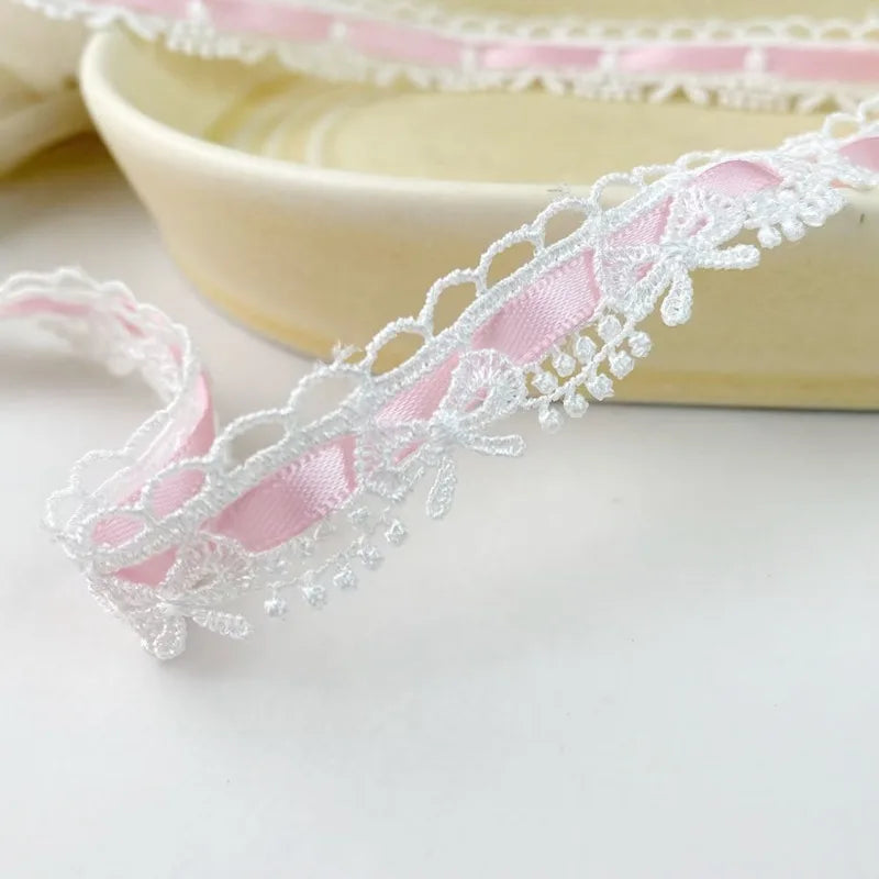 rubans décoratifs dentelle florale noir rose blanc coton polyester vintage shabby chicUsageId1 YardUsageId