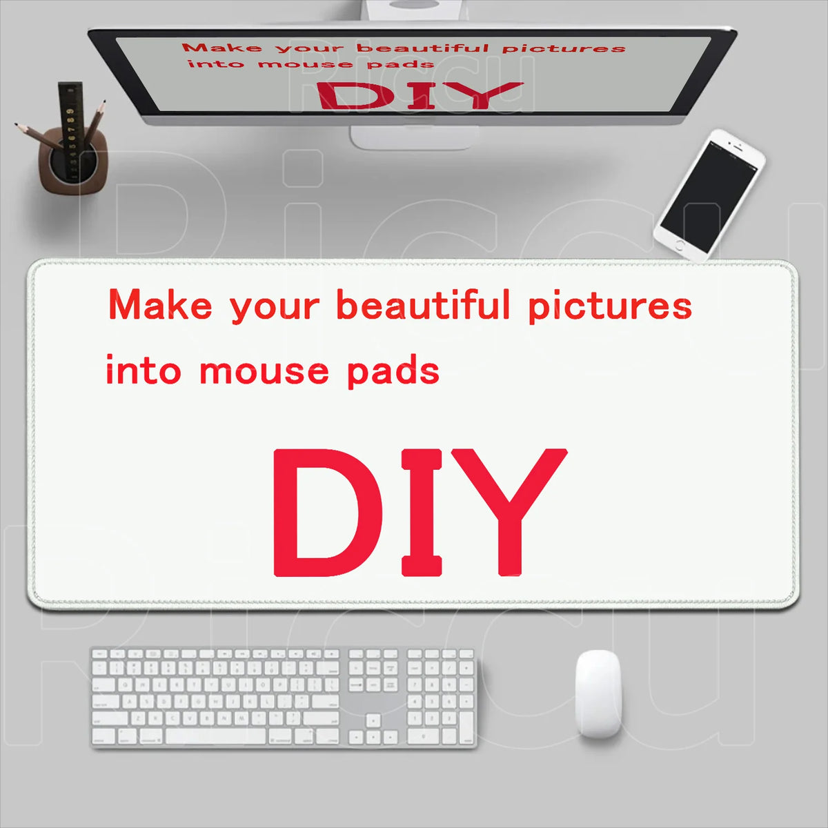 tapis souris personnalisable diy blanc moderne 220mm 180mm 900mm 400mm