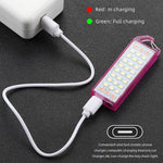 lampe poche rechargeable led rose verte noire transparent moderne compact clips détachables câble usb