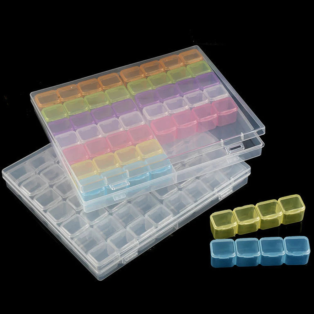 boîte rangement transparentes plastique lisse clips compartiments supplémentaires stockage moderne artisanal DIY