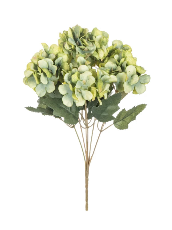 bouquet fleurs artificielles hortensia blanc rose bleu classique decoration maison anniversaire mariage