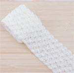 ruban decoratif dentelle roses relief largeur 9cm mariage decoration romantique couleur rose violet beige