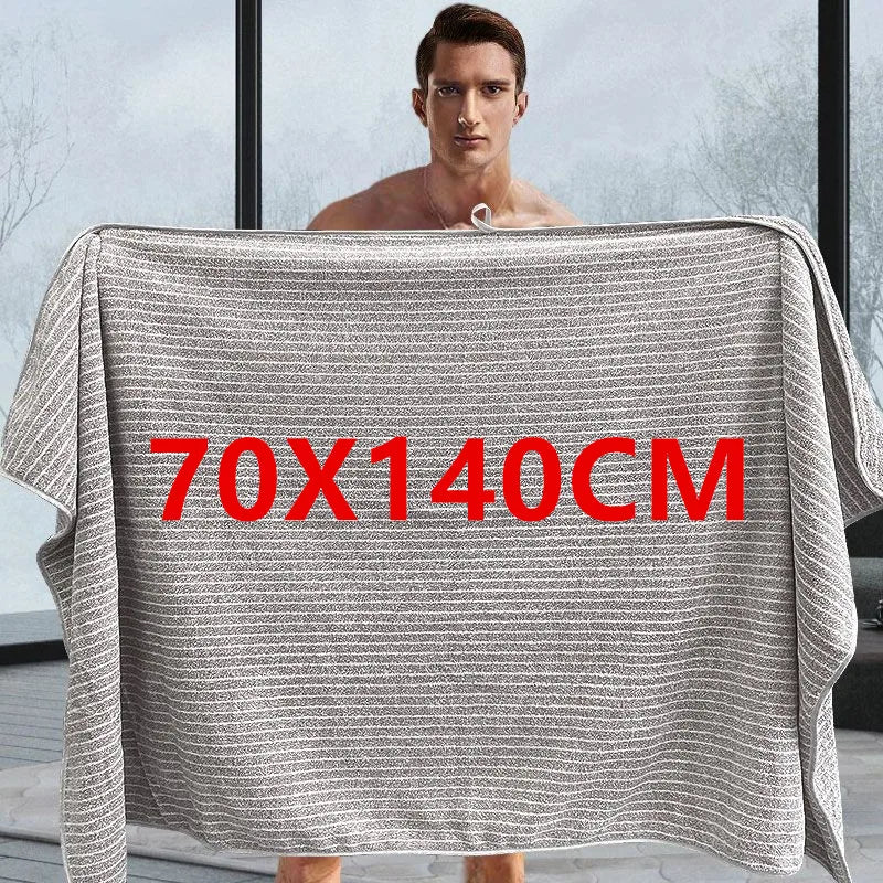 serviettes bain microfibre rayées gris sèchement rapide absorbantes adultes moderne