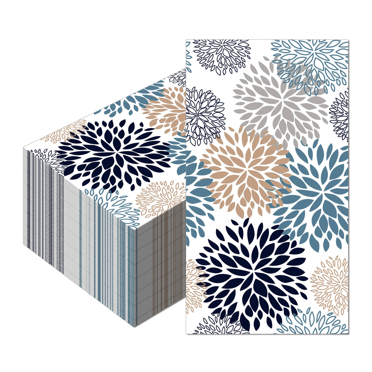 serviettes table papier jetables motif floral mariage décoration fête anniversaire classique