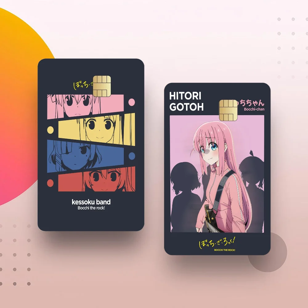carte sim personnalisée bocchi the rock dessin animé pop art hitori gotoh waterproof réutilisable