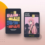 carte sim personnalisée bocchi the rock dessin animé pop art hitori gotoh waterproof réutilisable
