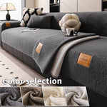 housse canapé moderne tissu doux uni salon gris beige grande taille