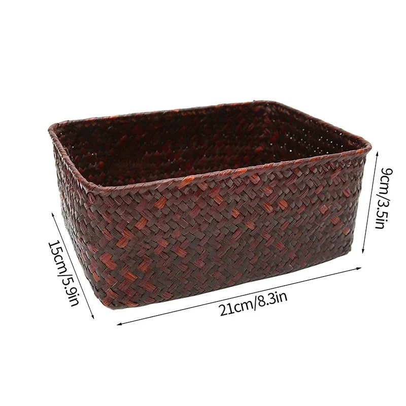 paniers rangement vannerie naturelle tissage traditionnel stockage organisation kitchenettes