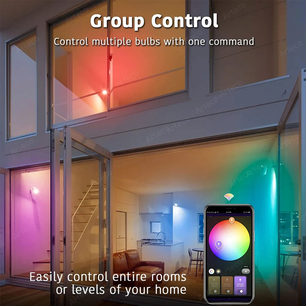 ampoule led intelligente wifi zigbee 15w 18w e27 blanc moderne 2700k 6500k 249lm 2000lm