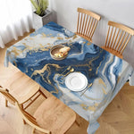 nappe marbre grise blanche dorée moderne imperméable polyester coton table mariage fêteextérieurhôtel