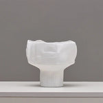 vases decoratifs resine blanc modernes texturés dimensions grandes petites