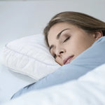 coussin genou blanc uni confort bande velcro literie dormir soulagement sommeil lateral support jambes