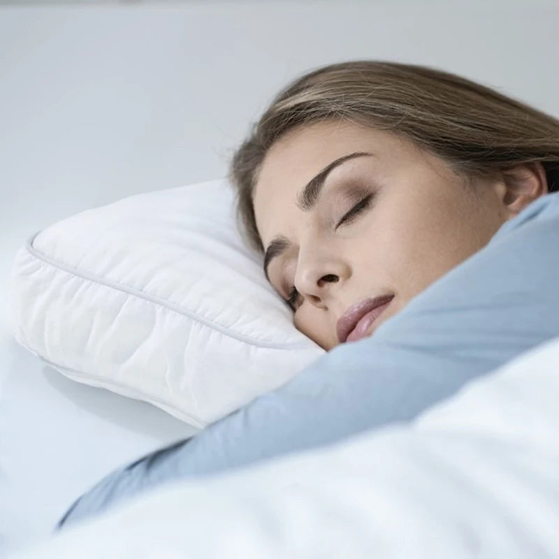 coussin genou blanc uni confort bande velcro literie dormir soulagement sommeil lateral support jambes