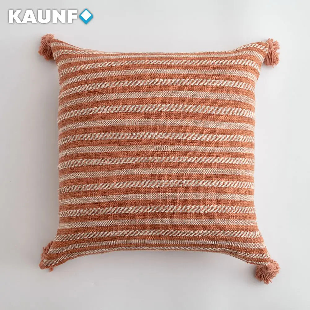housses coussins carreaux beige blanc rustique 30x50cm 45x45cm décor canapé lit chaise voiture